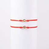 Pulseras Bliss de Hilo Rojo o Negro en Oro laminado 18k Para Pareja