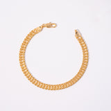 18k Gold Plated Continuous Link Bracelet For Men