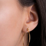 Large Smooth Candongas in 18k Gold Plated For Lady