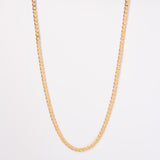 18k Gold Plated Flat Link Chain For Men