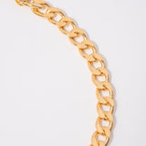 18k Gold Plated Thick Flat Link Bracelet For Men