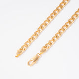 18k Gold Plated Thick Flat Link Chain