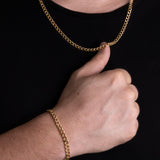 18k Gold Plated Thick Flat Link Chain