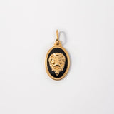 18k gold laminated lion pendant