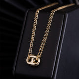 Bismarck 45cm Chain in 18k Laminated Gold for Lady