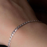 Pulsera Eslabón Plano en Plata 925