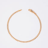 18k Gold Plated Flat Link Bracelet For Men