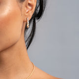 Aretes Tenis en Oro laminado 18k Para Dama