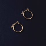 Smooth 18k Gold Plated Candongas For Men