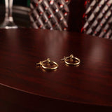 Smooth 18k Gold Plated Candongas For Men