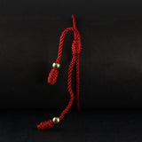 3 Balinese Bracelet with Red Thread in 18k Laminated Gold for Men